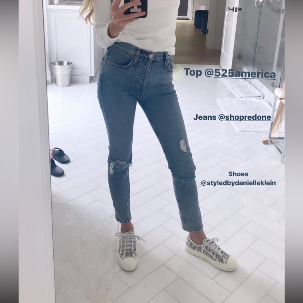 NWOT RE/DONE ORIGINALS HIGH RISE ANKLE CROP